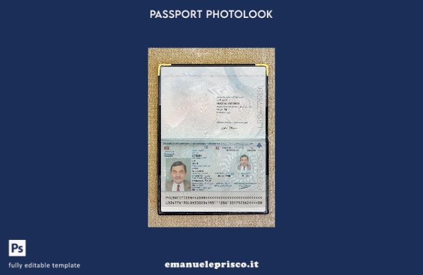 modello photolook presente del passaporto libanese in stile verificato 1